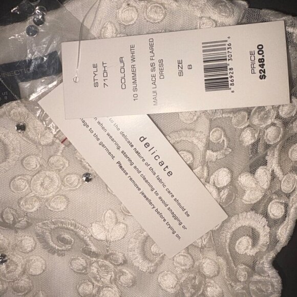 NWT French Connection Maui Lace Fit & Flare Dress 8 Bridal Graduation Shower - Picture 2 of 13